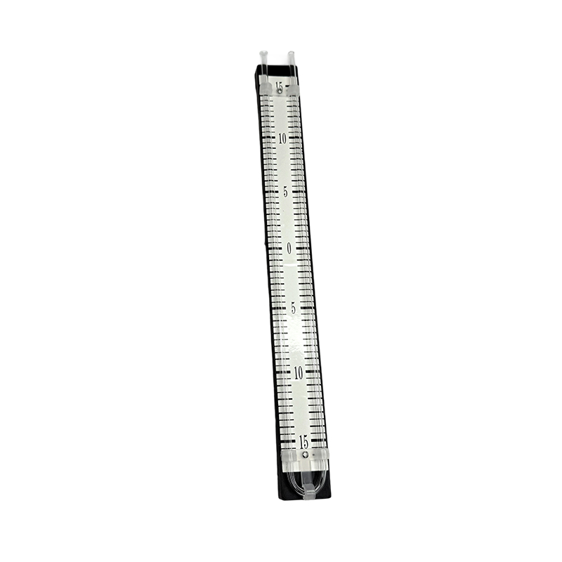 U-tube manometer 150-0-150 มม. โดยใช้เครื่องมือห้องปฏิบัติการฟิสิกส์ของโรงเรียนเกจสีแดง